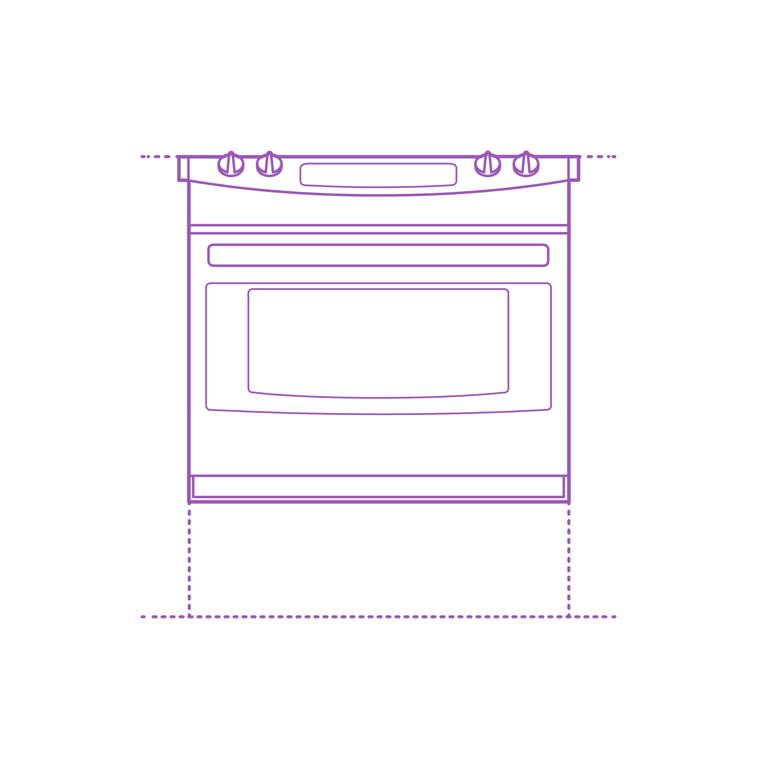 Fixtures Ranges Stoves Ge Drop In Electric Range Svg Line Art Free Vectors